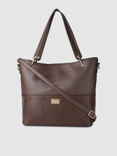 

DressBerry Brown Textured Shoulder Bag