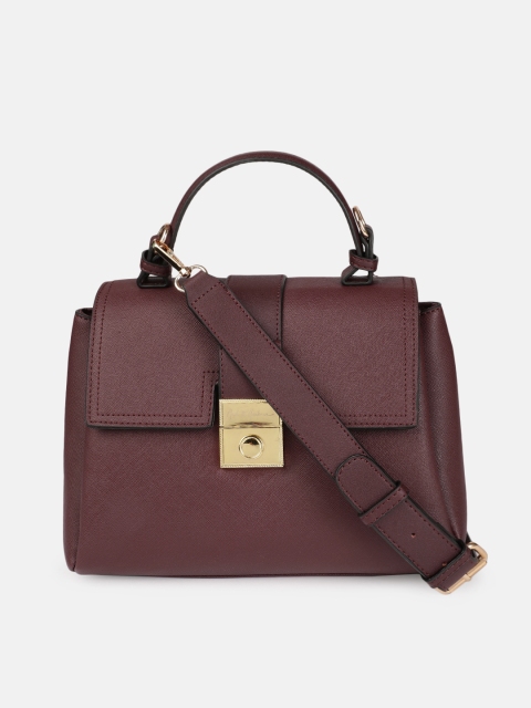 

Mast & Harbour Women Maroon Solid Satchel