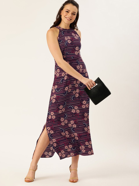 

DressBerry Multicoloured Printed A-Line Sustainable ECOVERO Dress, Multi