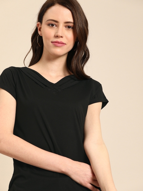 

DressBerry Women Black Solid Top