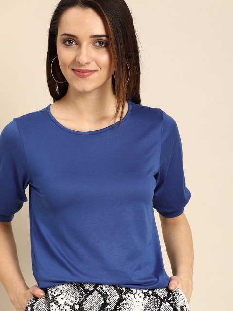 

DressBerry Women Blue Solid Top