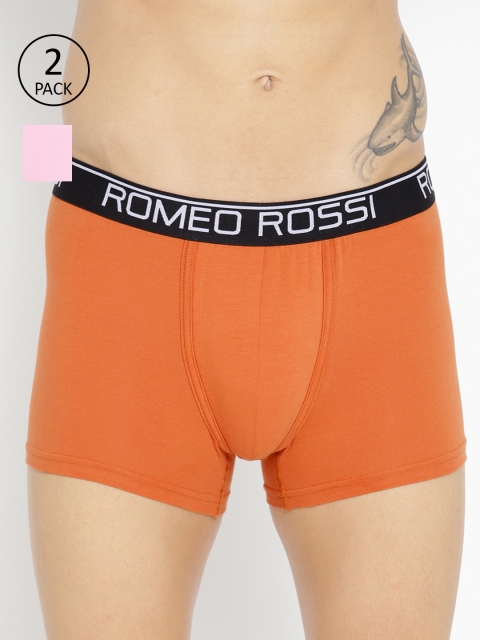 

ROMEO ROSSI Men Pack of 2 Trunks CLTP-2004, Orange