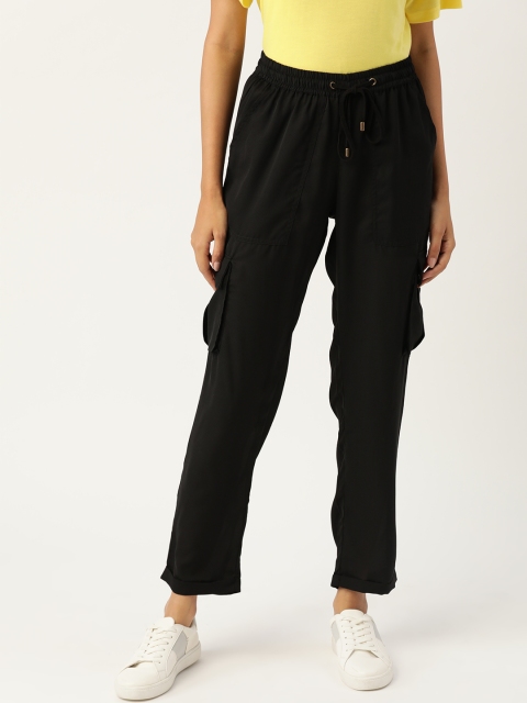 

DressBerry Women Black Regular Fit Solid Cargos