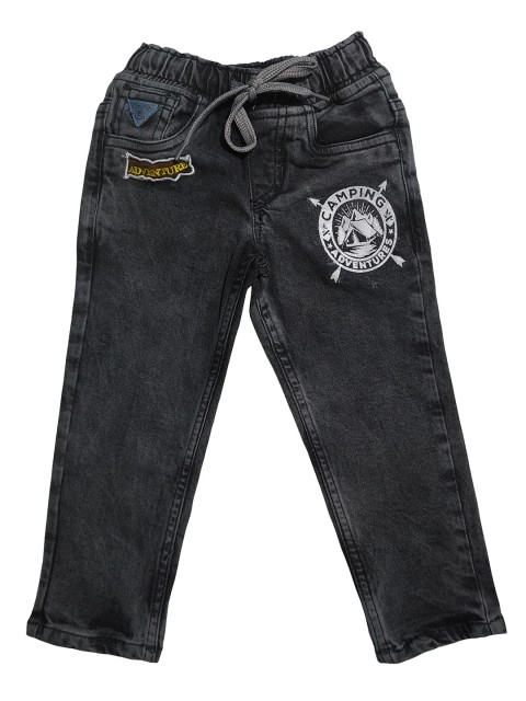 

KiddoPanti Boys Grey Regular Fit Mid-Rise Clean Look Jeans