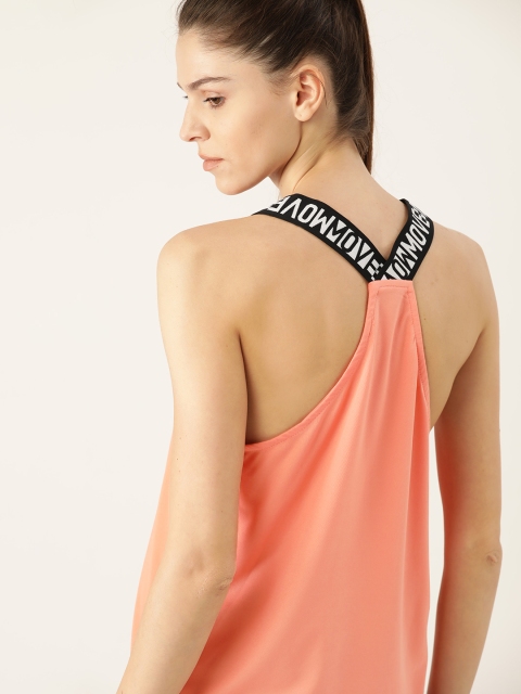 

DressBerry Women Peach-Coloured Solid Tank Top