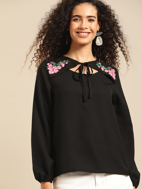 

DressBerry Women Black Solid Top