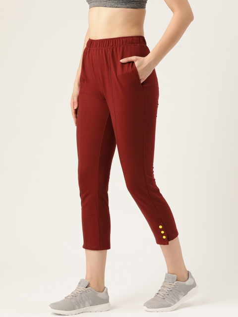 

DressBerry Women Maroon Solid Cropped Track Pants