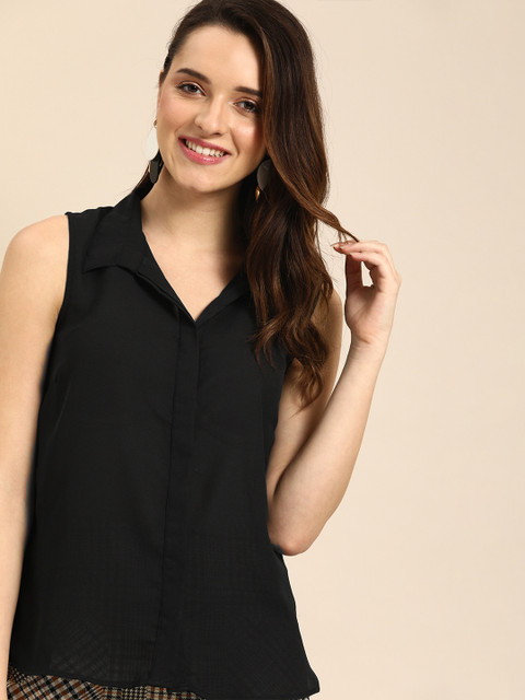 

DressBerry Women Black Solid Shirt