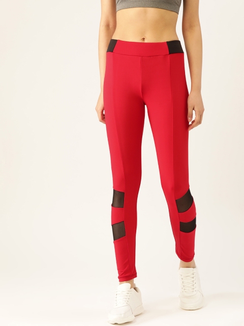 

DressBerry Women Red Solid Tights