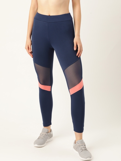 

DressBerry Women Navy Blue Solid Cropped Tights