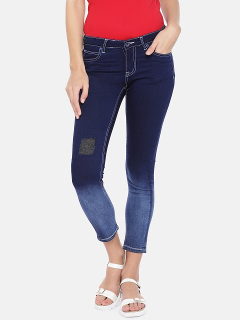 

Globus Women Blue Slim Fit Mid-Rise Low Distress Jeans