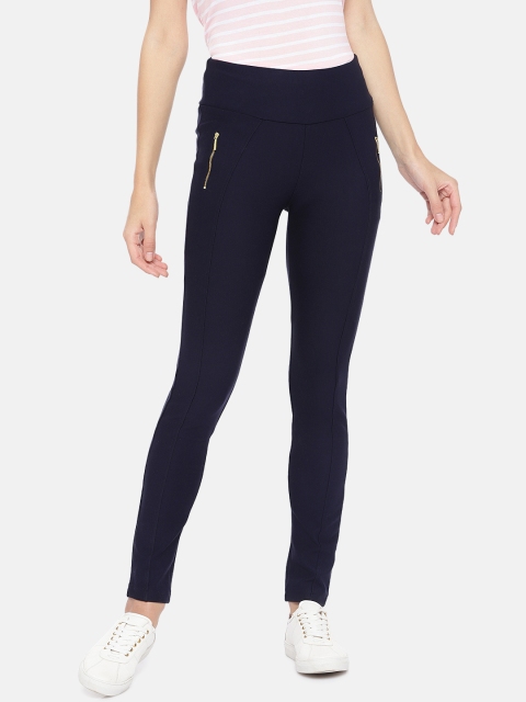 

Globus Women Navy Blue Solid Slim Fit Jeggings