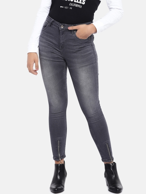 

Globus Women Grey Slim Fit Mid-Rise Clean Look Jeans