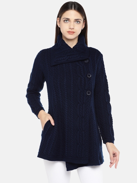 

Globus Blue Solid Coat, Navy blue