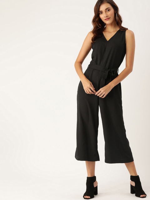

DressBerry Women Black Solid Culotte Jumpsuit