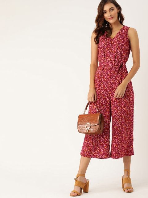 

DressBerry Women Maroon Printed Culotte Jumpsuit