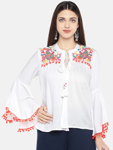 

Globus Printed Tunic, White
