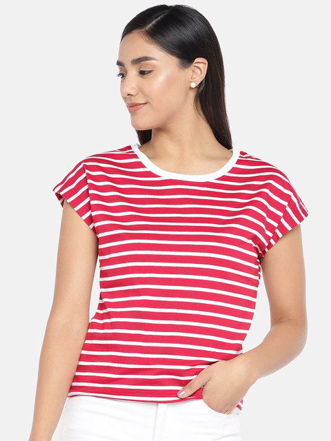 

Globus Women Red Striped Top