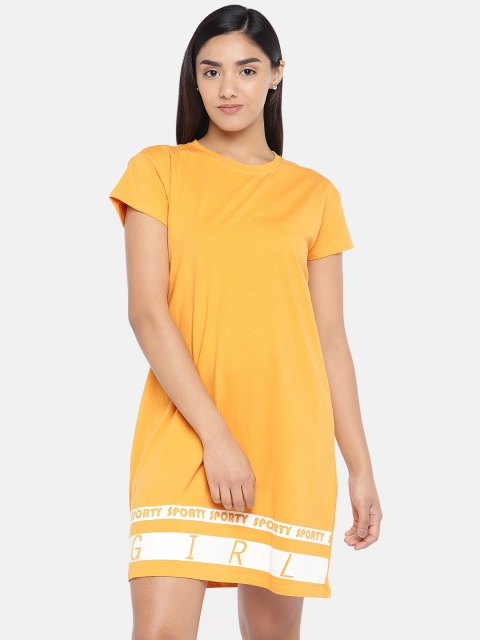 

Globus Women Mustard Solid T-shirt Dress