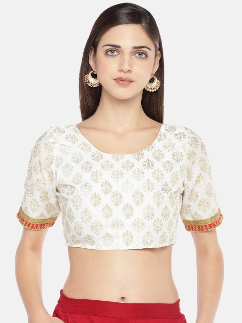 

Globus Women White Printed Fitted Top