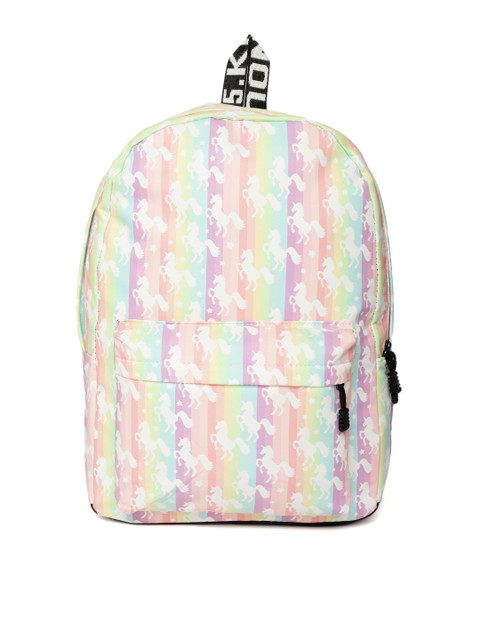 

Kids On Board Girls Multicoloured Printed Laptop Backpack, Multi