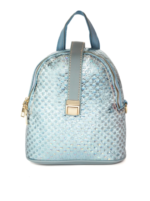 

Kids On Board Girls Blue Textured Backpack with Iridescent Effect