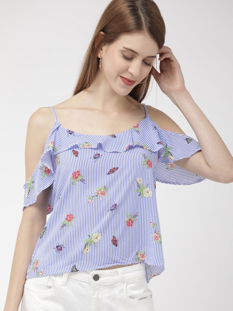 

Springfield Women Blue & White Striped Top