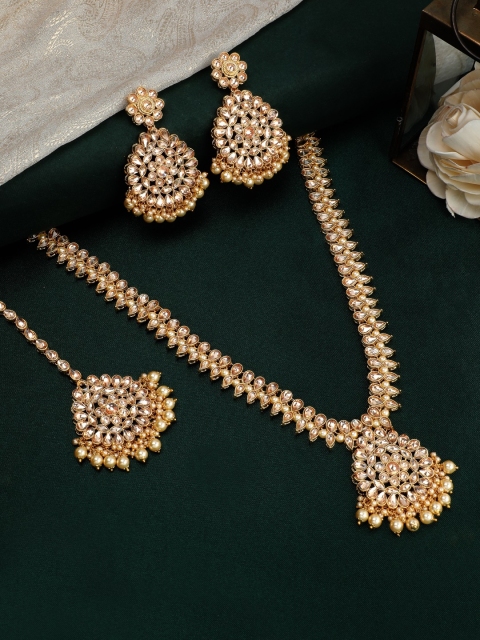 

Rubans Gold-Plated & Stone-Studded Jewellery Set