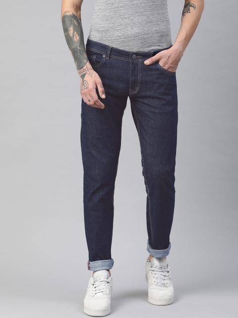 

American Crew Men Navy Blue Slim Fit Mid-Rise Clean Look Stretchable Jeans