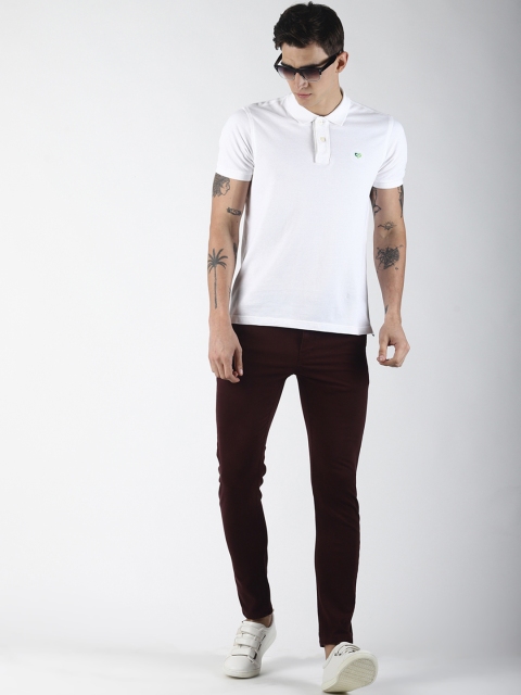 

Blue Saint Men Maroon Slim Fit Solid Regular Trousers