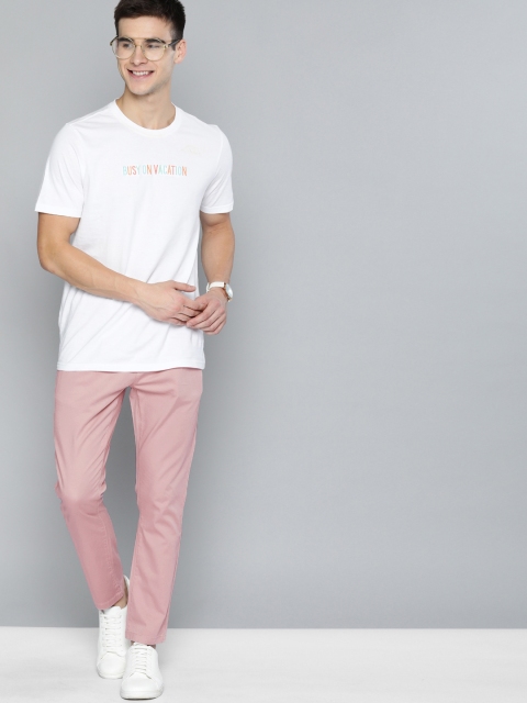 

Mast & Harbour Men Pink Regular Fit Solid Regular Trousers