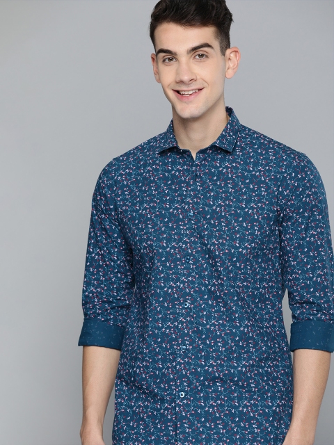 

Mast & Harbour Men Blue Regular Fit Printed Casual Shirt