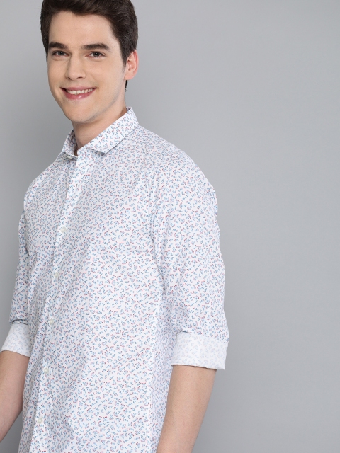 

Mast & Harbour Men White Printed Regular Fit Casual Shirt