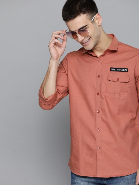 

Mast & Harbour Men Mauve Regular Fit Solid Casual Shirt