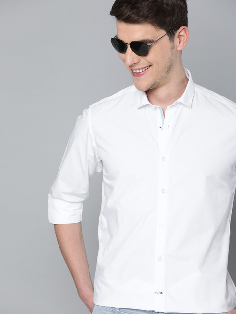 

Mast & Harbour Men White Regular Fit Solid Casual Shirt