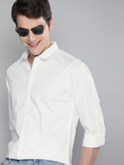 

Mast & Harbour Men White Regular Fit Solid Casual Shirt