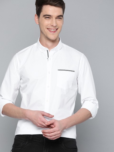 

Mast & Harbour Men White Regular Fit Solid Casual Shirt
