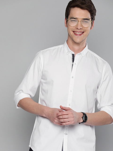 

Mast & Harbour Men White Regular Fit Solid Casual Shirt