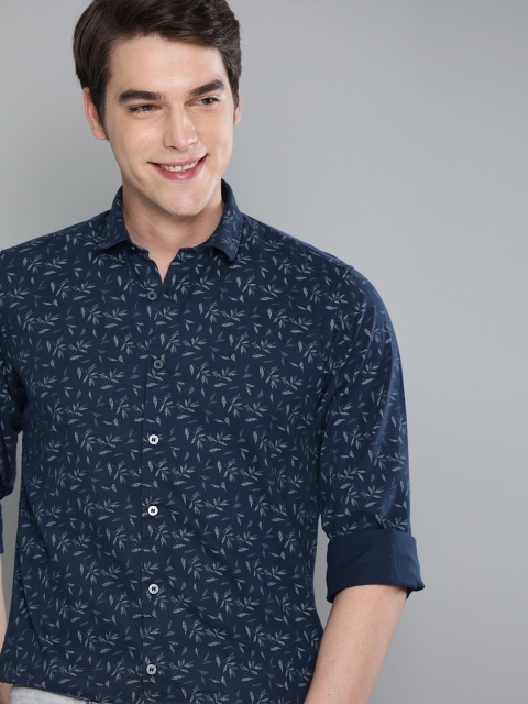 

Mast & Harbour Men Navy Blue Printed Casual Shirt