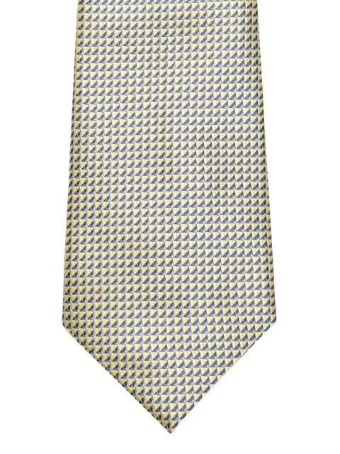 

Marks & Spencer Yellow & Blue Woven Design Broad Tie