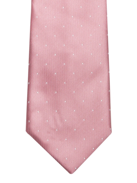 

Marks & Spencer Pink & White Woven Design Broad Tie