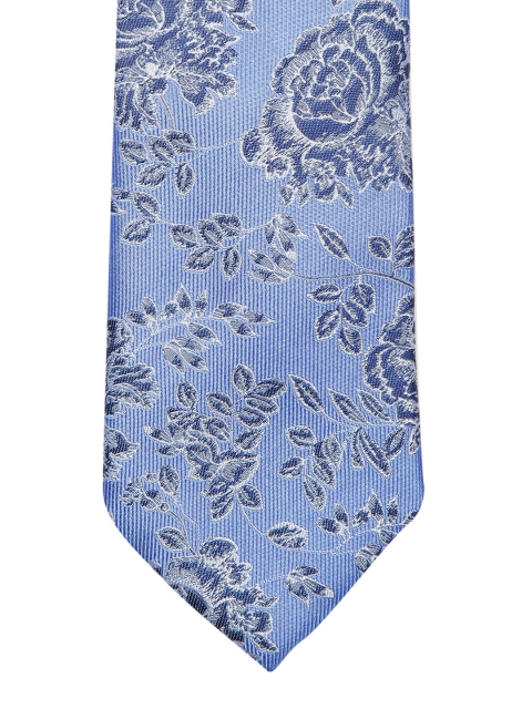 

Marks & Spencer Blue Pure Silk Woven Design Broad Tie