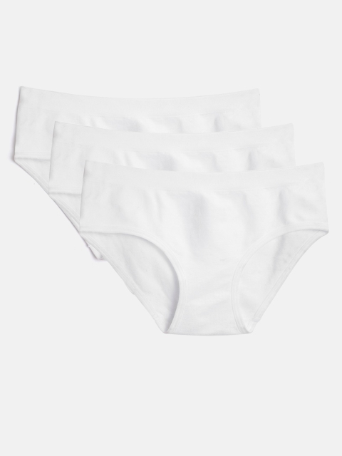 

Marks & Spencer Girls Pack Of 3 White Solid Basic Briefs T713486