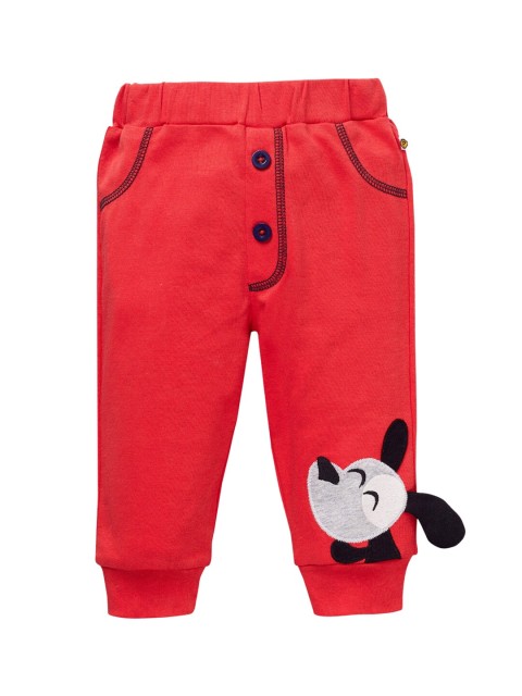 

Pranava Boys Red Solid Organic Cotton Sustainable Lounge Pants