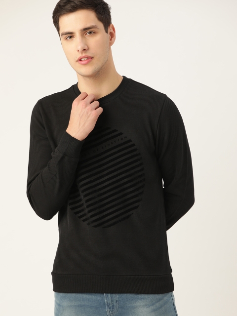 

United Colors of Benetton Men Black Printed Round Neck T-shirt