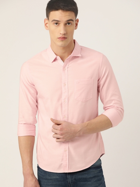

United Colors of Benetton Men Pink Slim Fit Solid Casual Shirt