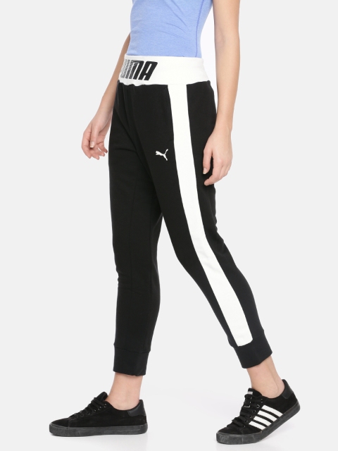

Puma Women Black Solid Straight Fit Drycell MODERN SPORT Joggers With Side Stripes