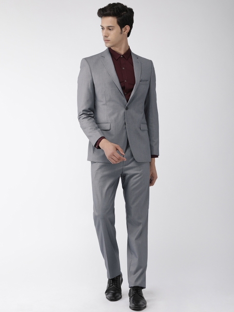 

Raymond Men Grey Solid Single-Breasted Contemporary Fit Formal Suit