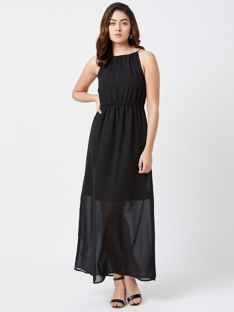 

The Dry State Women Black Solid Blouson Dress