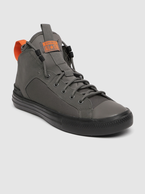 

Converse Unisex Grey Mid-Top Sneakers